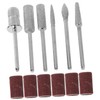 ORFOFE 1set Tungsten Alloy Nail Drill Bits Set Polishing Machine