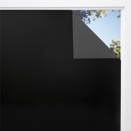 Gorilla Guard Window Privacy Film, Removable Two Way Sun Blocking, 35.4 x 78.7 Inch, Reusable No Residue Stickers, Strong Static Clings to Glass Windows, Decorative Bathroom Door Coverings, Black