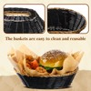 Yalikop 12 Pack Oval Poly Wicker Basket 9 x 6