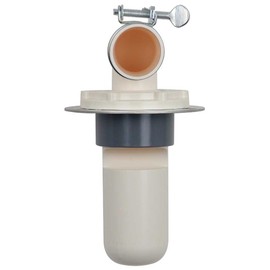 Kakudai 426-001-50 Drain Trap for Washing Machines, Odor Prevention, Direct Mount on Floor, For 50 VU Pipes, Stainless Steel Plate Included