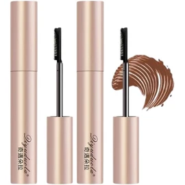 Curl Mascara, Ddasping Curl Mascara, Comb, Waterproof, Sweat Resistant, Stain Resistant, Curl, Dense, Thick, Thick, Rich Color, Resistant to Water and Sweat, No Damage Mascara (2 pcs*Black, 3.5 g +