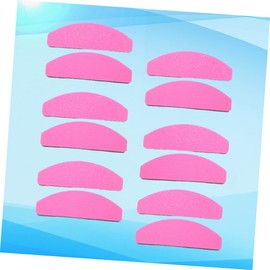 Minkissy 20pcs Mini Half-Moon Shaped Nail Polishing File Set Double-Sided Sponge Nail Files for Accurate Grinding and Manicure at Home Salon Pink
