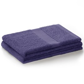 DecoKing Bath Towel 70 x 140 cm Purple Cotton Bamboo Viscose Absorbent Antibacterial Bamboo Bamby Plum Violet Plum