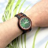 Men's Wood Watches Quartz Wooden Watch Japanese Movement Calendar Display
