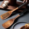 2 Pcs Best Wooden Spatula Set for Cooking Kitchen Slotted