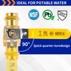 (Znkiok 2 Pack)3/4" Press Ball Valve Heavy Duty,3/4 Inch Brass