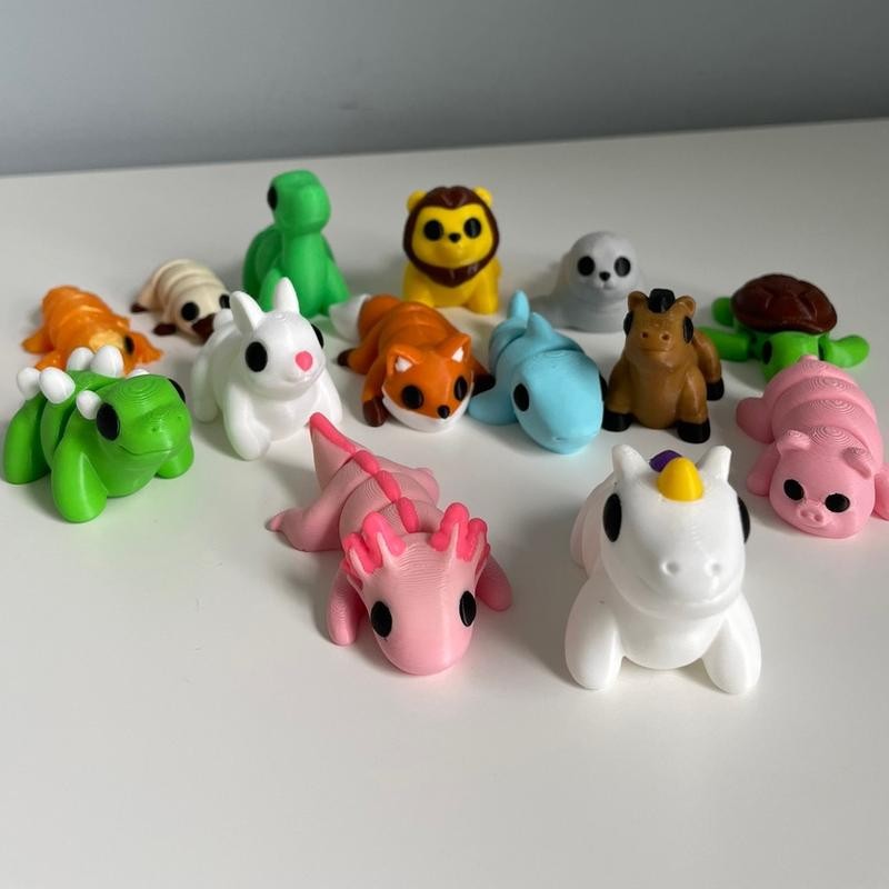 Mini animals 3d printed articulated home decor statues and figurines:_Stegosaurus