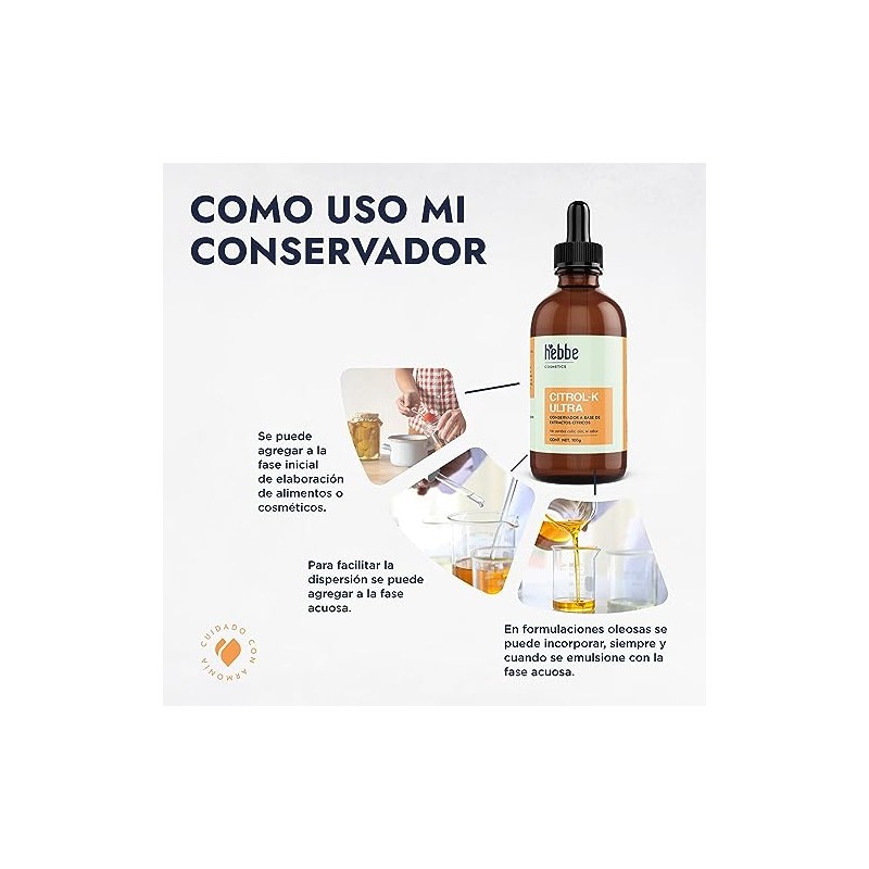 HEBBE - Citrol K 100 g | Conservador cosmético y