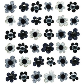 Ek Success Jolee's Boutique Black Flowers Dimensional Stickers