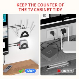 Adjustable TV Box Wall Mount Metal Wall Mount for A-pple TV, Router and Other Media Players