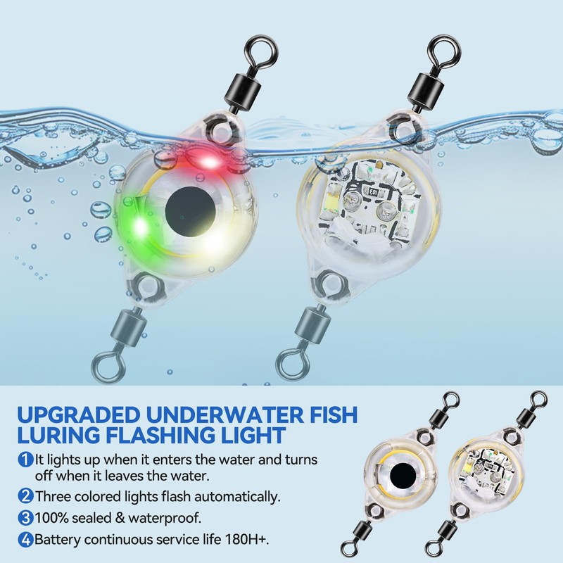 DunkTeam Deep Sea Fishing Lures Underwater Fishing Light Deep Drop