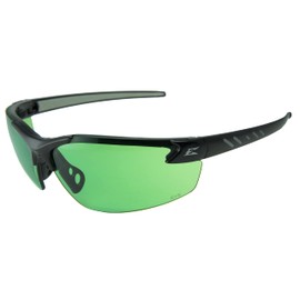 Edge Eyewear Zorge G2 Wrap-Around Safety Glasses (Black Frame, Green Horticulture Lens) Premium Anti-Fog Anti-Scratch Non-Slip UV400 Protection Glasses for All Day Comfort