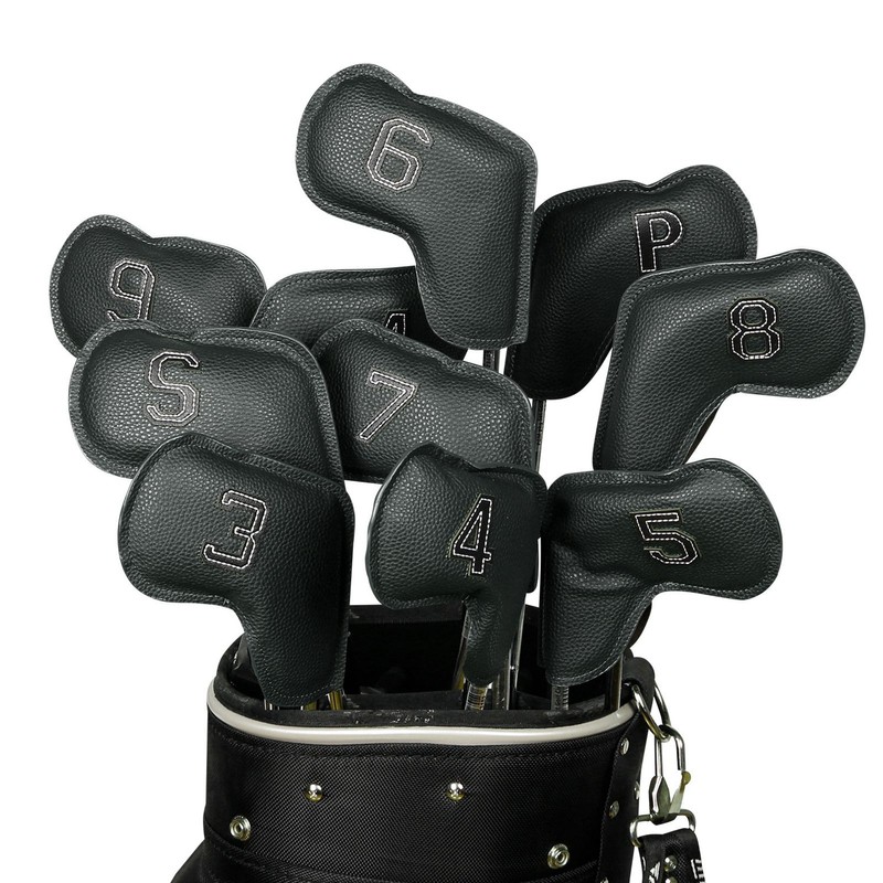 10 Pcs Golf Club Head Cover Stylish Exquisite PU Protective
