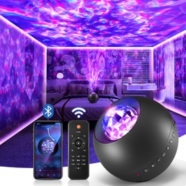 One Fire Galaxy Projector, Vibrant Galaxy Light Projector, White Noise & Bluetooth Room Lights for Bedroom,Remote Timer Kids Night Light,Cute Room Decor for Teen Girl Gifts Trendy Stuff