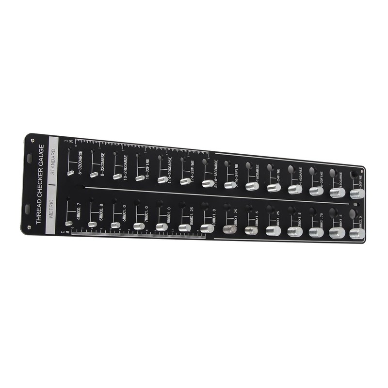 Topyond Nut and Bolt Thread Checker, SUS304 Stainless Steel Gauge
