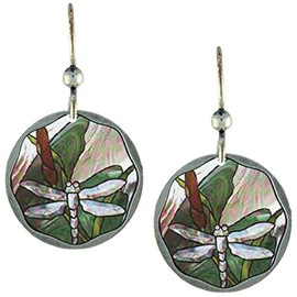 Earth Dreams-Cattails and Dragonfly Earrings