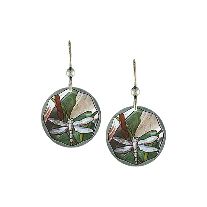 Earth Dreams-Cattails and Dragonfly Earrings