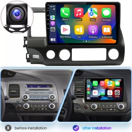 A-Carplay Car Radio Backup Camera Carplay Screen Adapter For Honda Civic 2006-2011 New