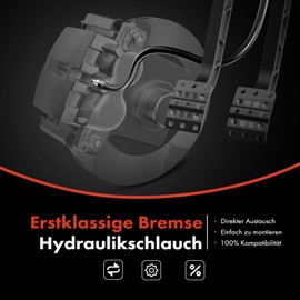 Frankberg Rear Brake Hose 285 mm Compatible with San.dero II Logan MCV KS Thalia III L8 Dokker MPV KE Lodgy JS Super 5 B/C40 Largus Box Replace# 6001551097