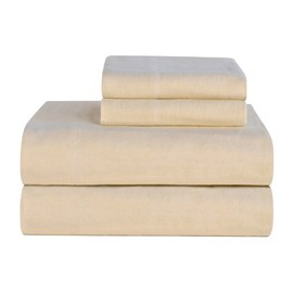 Celeste Home Ultra Soft Flannel Sheet Set with Pillowcase, Full, Cloud Cream