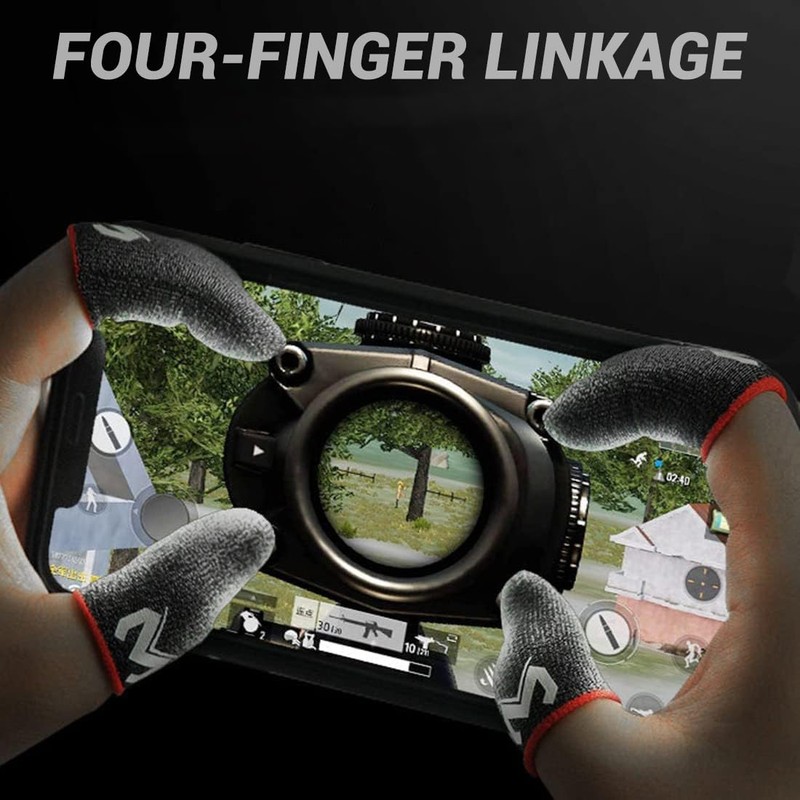 PNPGDYK Pack of 6 Gaming Finger Sleeves with Anti-Sweat Effect