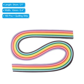 PATIKIL 160pcs Quilling Strips Paper 3/8"(10mm) 54cm Origami Paper Quilling Strip for Art DIY Hand Craft Christmas