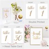 Merry Expressions Gold Wedding Table Numbers Cards (1-30 + Head