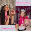 CURASA Silver Birthday Crown & Glitter Hot Pink Birthday Girl