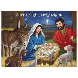Christmas Decorations Silent Night Nativity Scene Religious Advent Calendar, Pack of 12