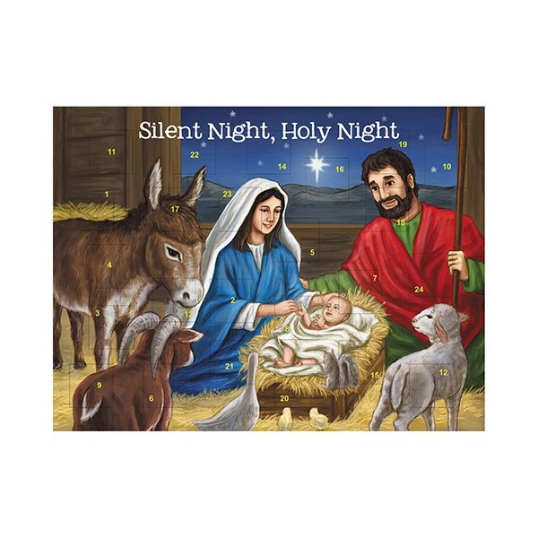 Christmas Decorations Silent Night Nativity Scene Religious Advent Calendar, Pack