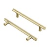 AITITAN 10 Pack Gold Kitchen Handles - Knurled, 192mm Hole