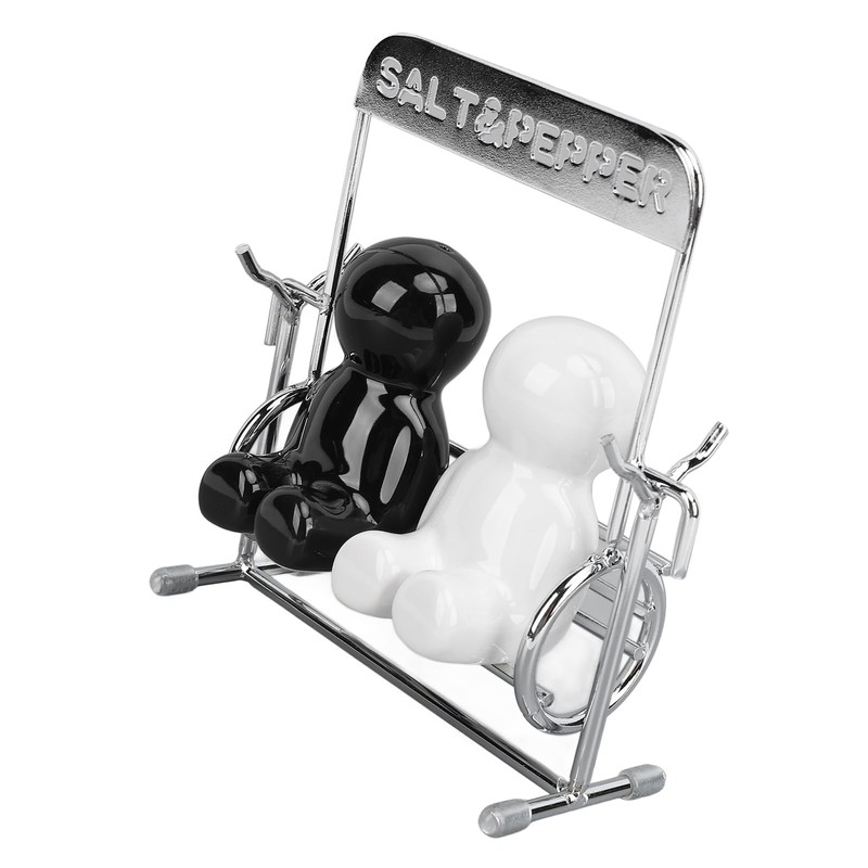 Ceramic Cute Swing Figure Shaker Set Salt and Pepper Dispensers