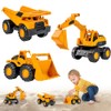 XPJBKC Construction Vehicles Toys, 3 Pcs Sand Pit Toys include