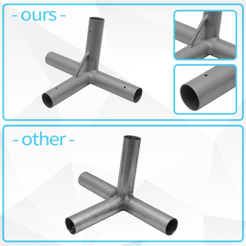 ICITYWALL 8 Leg Carport Kits，Slant Roof Canopy Fitting Kit with