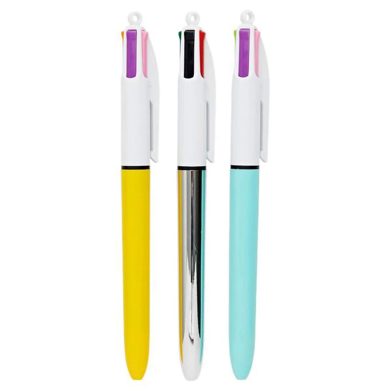 Bic 4 Colour Ballpoint Pens. 10 Colours in 3 pens.