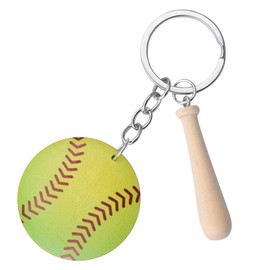 Guqqeuc Soft ball Keyring Gift for Girl Boy Softballs Gift for Women Men Birthday Christmas Gifts for Dad Mom Gift for Baseball Player Gifts for Bestie Best friend gift for Sport Gift Key chain