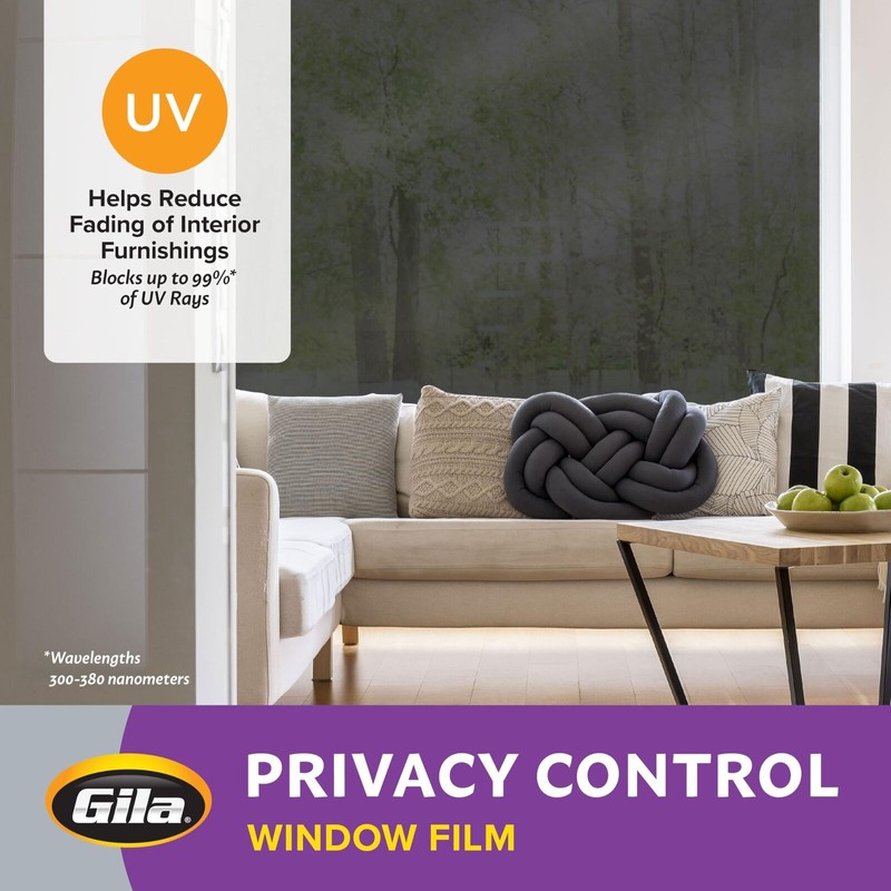 Gila 36 x 6.5 Black Window Film Daytime Privacy UV