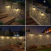 EKQ Solar Fence Lights Wall lihgts Outdoor Decorations 6 Pack