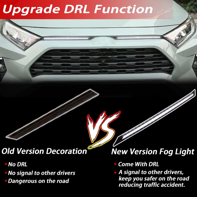 BINGIGOO 2PCS Grille Lights LED Bar Front Sequential Switchback LED