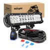 Nilight - ZH084 LED Light Bar 12Inch 72W Spot Flood