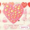 Vanyibro 26PCS Shoe Charms Pink Heart Shape Shoes Decorations Different