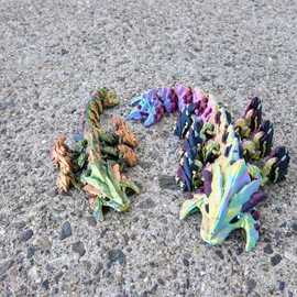 Dune Striker Articulating Fidget Dragon - Dragon Series - Articulated Joints - Mystery Colors Various Sizes - ADHD, Stress, Anxiety Relief Toys (Small - 7.5")