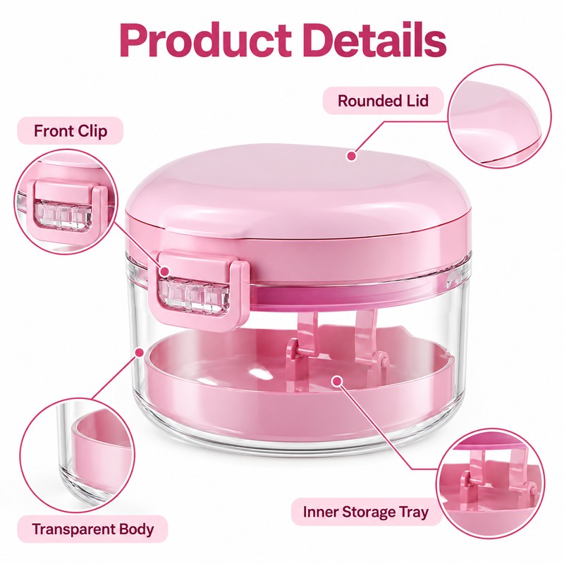 2-in-1 Retainer & Denture Case for Daily Storage – Multi-Layer
