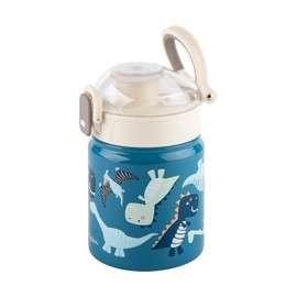 Stainless Steel Water Bottle, 400 ml, Children's Dino Motif