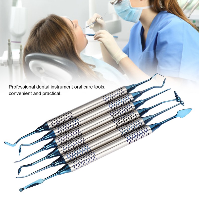 6Pcs Professional Dental Composite Resin Filling Spatula Restoration Instrument Tool