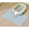 OHMO Cat Litter Mat Large Trapping Mat Premium Silicone Rubber