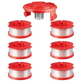 Chway 7 Pcs CMZST0653 Weed Eater Strings Compatible with Craftsman Weed Eater CMCST900, CMESTA900, CMESTE920, CMCST98020, 6 Pcs 0.065’’ Spool(120ft Total), 1 Pcs CMZST120SC Cap and 1 Pcs Spring