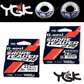 X-Braid G-SOUL High-Grade Shore Leader FC Hard Fluorocarbon Shock Reader, 98.8 ft (30 m), No. 6, 28lb, Clear