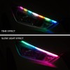 AOTOINK Car Headlight LED Strip, 24Inch RGB Multi Color Headlight
