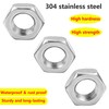 Ctyjia 30 PCS Hex Thin Nuts M4 Locking Nuts, 304